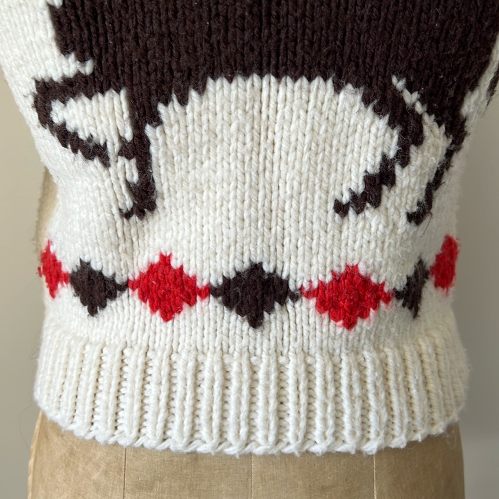 1950’s Vintage Handmade Cowichan Horse Sweater - Picture 17 of 17